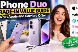 iPhone trade-in value guide showing Apple and carrier trade-in offers