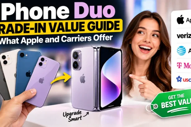 iPhone trade-in value guide showing Apple and carrier trade-in offers