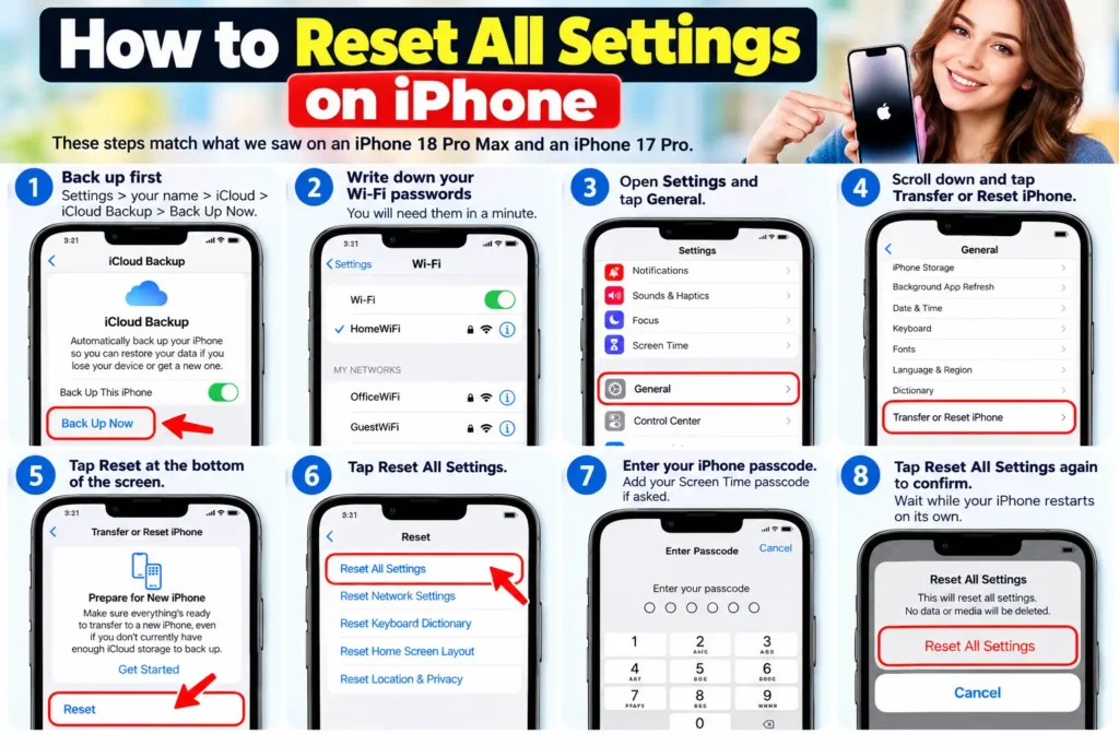 How to reset all settings on iPhone with step-by-step instructions