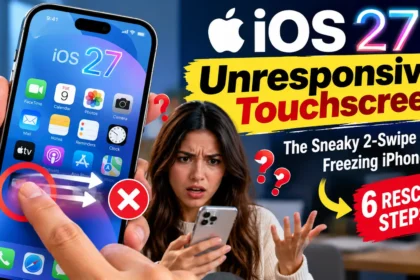 iOS 27 unresponsive touchscreen showing the 2-swipe bug and six rescue steps