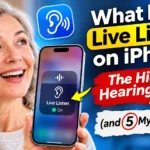 iPhone Live Listen feature with AirPods showing how to hear conversations more clearly